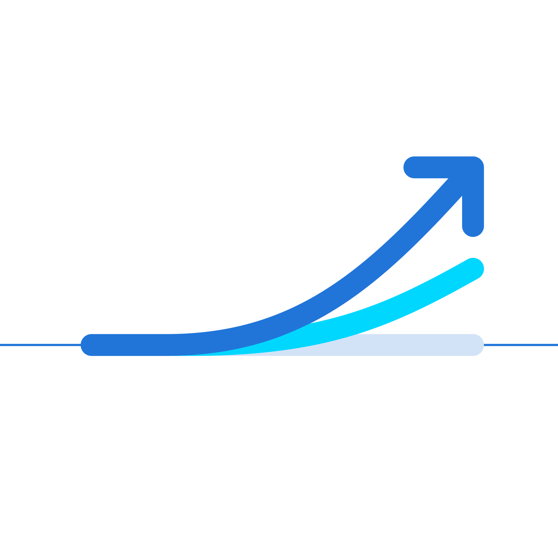 blue illustration arrows