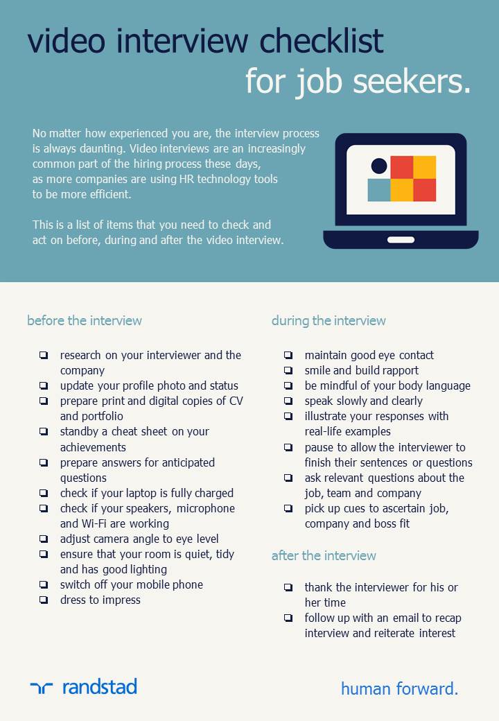 video interview  guide checklist