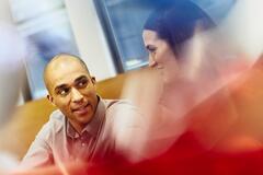 Man and Woman Having a Conversation