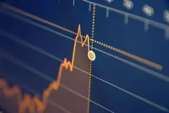 Close up of chart on a screen.