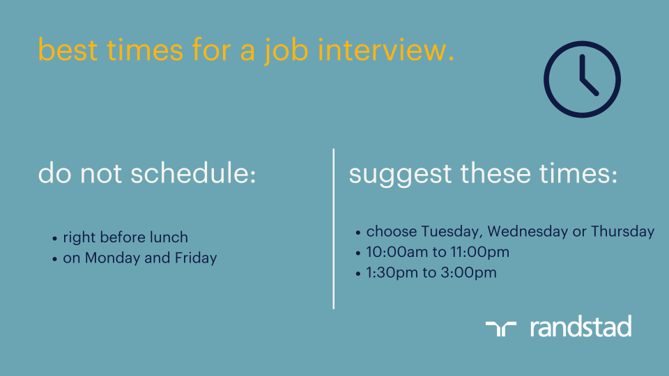 The Best Time to go for Job Interviews | Randstad Singapore