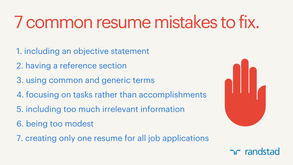 Top 7 Common Resume Mistakes to Avoid in a Modern CV Randstad Singapore